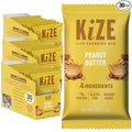 KiZE Energy Bars - Peanut Butter - 30-Count - Gluten Free Non-GMO and High Protein Meal Replacement Energy Bars Clean and Simple Food Ingredients - 10g High Protein Snacks (30 Count)