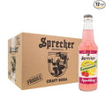 Sprecher Sparkling Raspberry Lemonade in 12 fl oz Glass Bottles (12 Pack) Handcrafted Craft Soda with Real Lemon and Strawberry Juice Naturally Flavored and Cane Sugar Sweetened