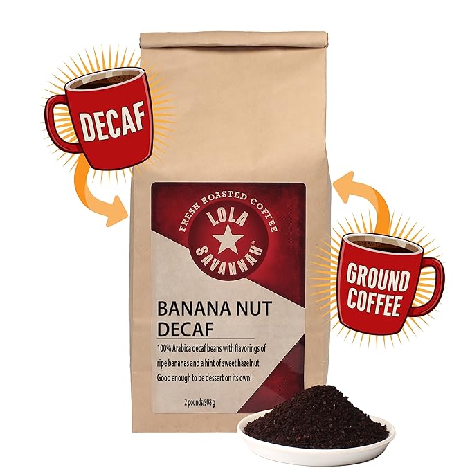 Lola Savannah Banana Nut Ground Decaf Coffee 2lb