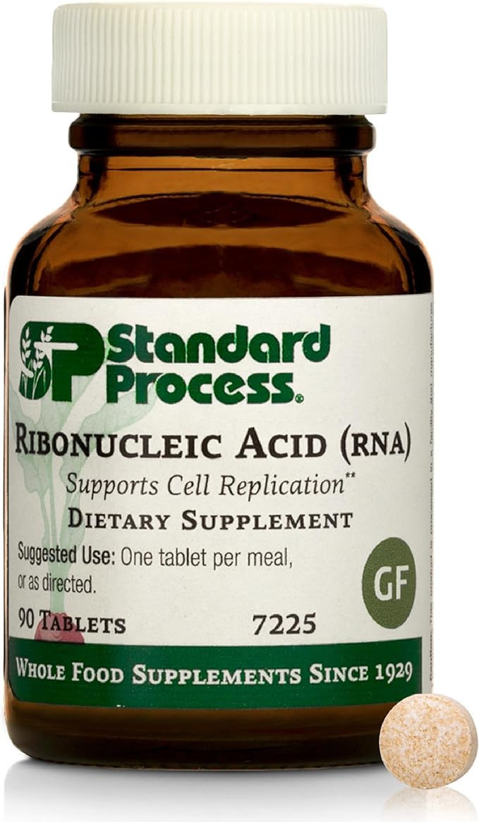 Standard Process Ribonucleic Acid RNA - Cell Development Support - Aids Protein Synthesis - Vegan Gluten-Free Non-Soy &amp Non-Grain - 90 Tablets (90 Servings)