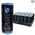 PURE Energy Drink Sports Nutrition 800 MG BCAA | NO SUGAR| NO CARBS | NO CAFFEINE | Vegan | L-Arginine + L-Carnitine (8.4 Fl OZ - 24 Pack)