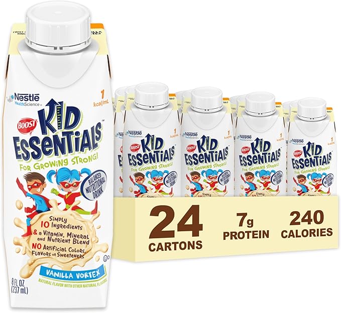 BOOST KID ESSENTIALS 1.0 Vanilla Vortex 24 x 8 fl oz carton