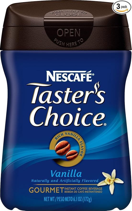 Nescafe Tasters Choice Vanilla 6.1-Ounce Canisters (Pack of 3)
