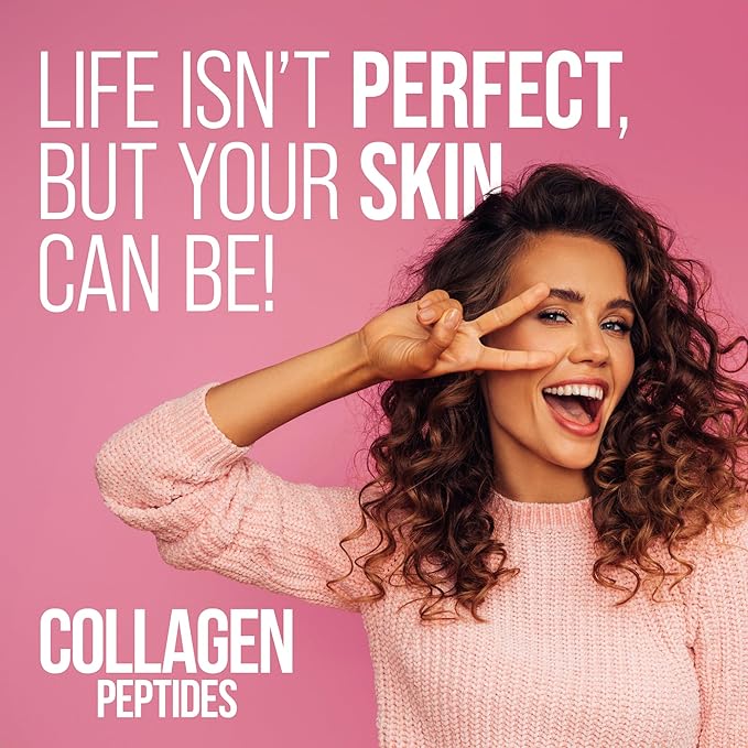 NaturesPlus Collagen Peptides Berry Lemonade - 0.8 lb Powder - Hair Skin Nail &amp Joint Health Immune System Support - Non-GMO Gluten Free - 14 Servings