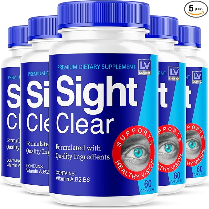 LIVORKA Sight Clear 20/20 Vision Support Supplement for Eyes - 5 Month Supply - Pack of 5