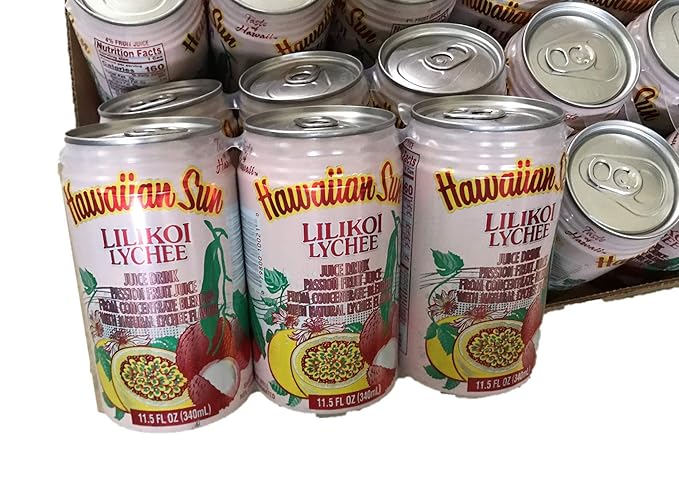 Hawaiian Sun Lilikoi Lychee 11.5 Oz 6pk