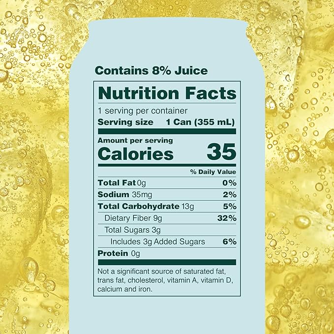 OLIPOP Prebiotic Soda Pop Tropical Punch A New Kind of Soda Packed with Prebiotics Fiber and Botanicals Gluten Free GMO Free 12oz (12-Cans)