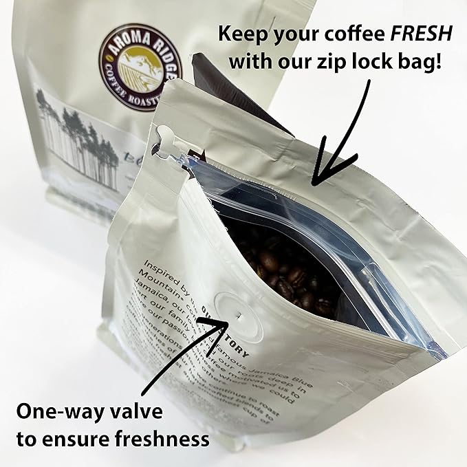 Cinnalicious SWP Decaf Coffee 1 lb Whole Bean FlavorSeal Bag medium roast| Aroma Ridge