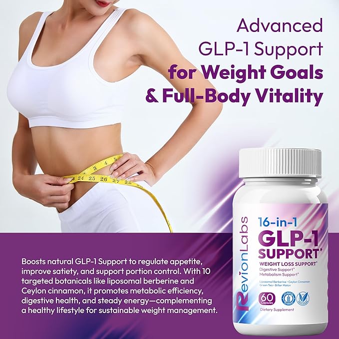 GLP-1 Support Weight Loss Supplement - Natural Appetite Suppressant for Women Men - Berberine Support Activate Hunger Control Curb Cravings Boost Metabolism Fat Burn &amp Gut Health