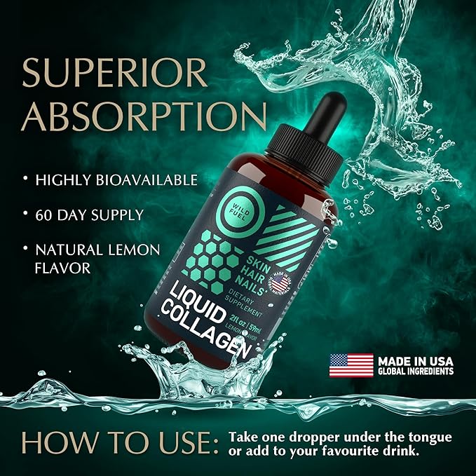 WILD FUEL Liquid B12 Keto Gummies and Liquid Collagen with Biotin Bundle