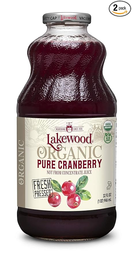 Lakewood 100% Juice Pure Cranberry -- 32 fl oz - 2 pc