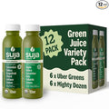 Suja Organic Green Juice Variety Pack | 6 Mighty Dozen and 6 Uber Greens | Plant-Based &amp Gluten-Free (12 fl oz Pack of 12 total)