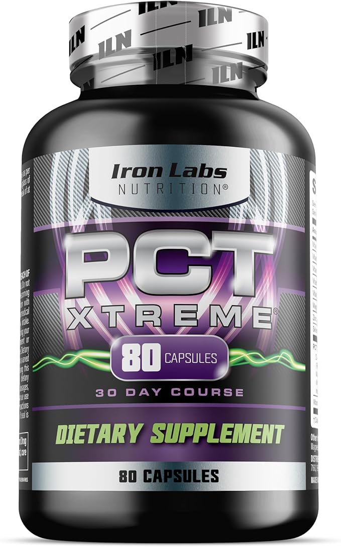 Iron Labs Nutrition PCT Xtreme - PCT Supplement for Men - 30 Day Course - Post Cycle Support Booster (80 Capsules)