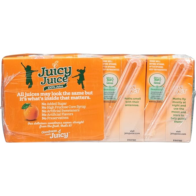 Juicy Juice Orange Tangerine 4.23 Ounce Boxes 8 Count (Pack of 5)