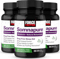 Force Factor Somnapure 3-Pack Sleep Support for Adults for Occasional Sleeplessness with Melatonin &amp Valerian Non-Habit-Forming Sleeping Pills Fall Asleep Faster Wake Up Refreshed 90 Tablets