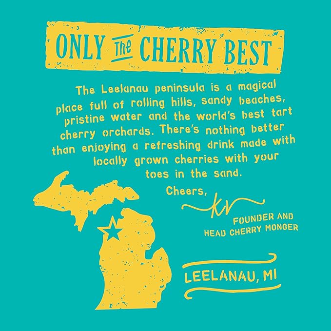 Leelanau Cherry Half &amp Half (Lemonade &amp Iced Tea) 16 fl oz (Pack of 12)192.0 Fl Oz