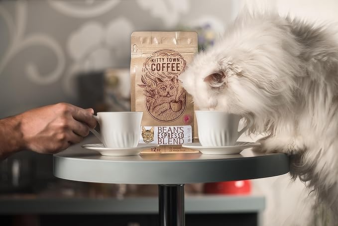 Kitty Town Coffee: Bean's Espresso Blend Medium Roast Coffee From Brazil Guatemala &amp Papua New Guinea 2lb (32oz) Whole Bean