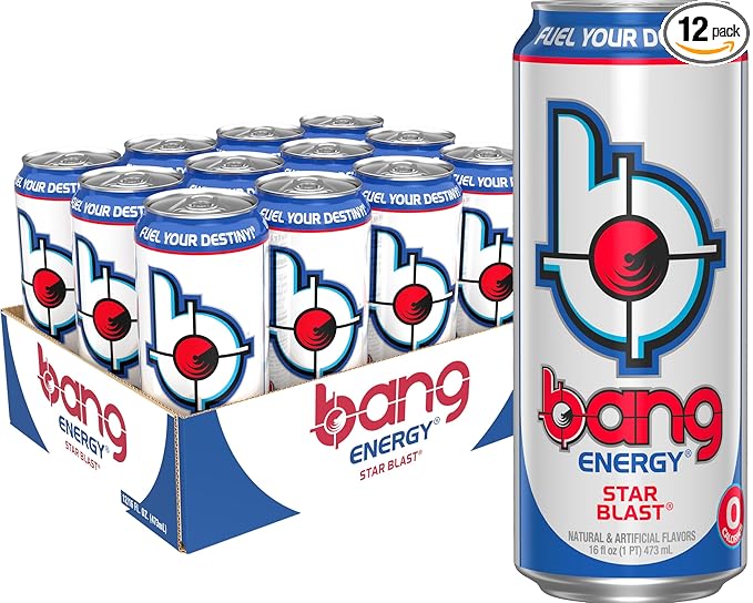 Bang Energy Star Blast Sugar-Free Energy Drink 16 Ounce | Pack of 12