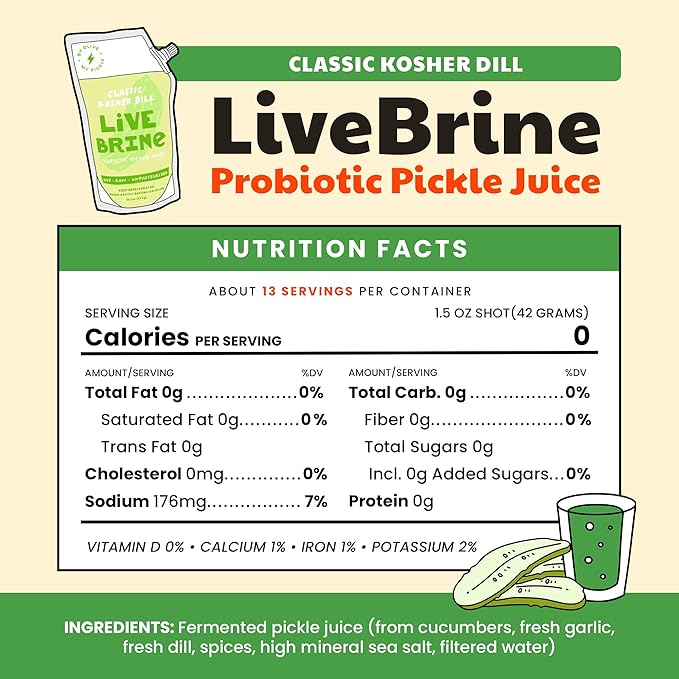 Olive My Pickle Probiotic Pickle Juice 58.5 oz | 3pk Olive Juice Live Brine Kosher Dill Pickle Juice Shots with Natural Probiotics &amp Digestive Enzymes for Gut Health - 39 Pickle Shots for Cramps