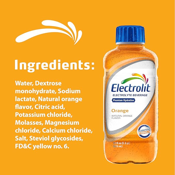 Electrolit Electrolyte Beverage Orange 21 Fl Oz bottle (Pack of 12)