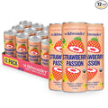 wildwonder Sparkling Probiotic Drink 12pk For Gut Health &amp Immune Support Strawberry Passion 5g Prebiotic Fiber Live Probiotics Organic Vegan Low Sugar 12 Pack 12oz Can As Seen on Shark