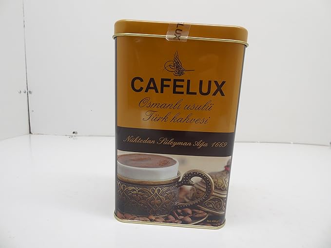 Cafelux Ottoman Style Turkish Dibek Handmade Grounded Coffee Net: 400g