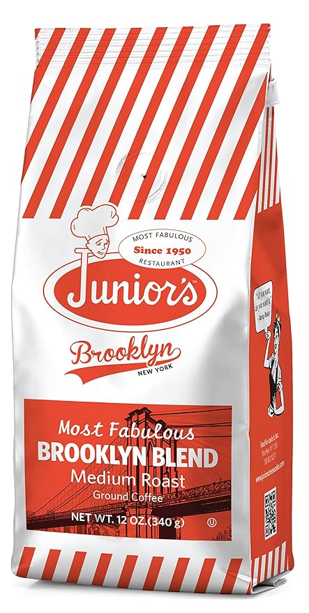 Junior's Most Fabulous Ground Coffee 12 oz (Brooklyn Blend 2 bags)