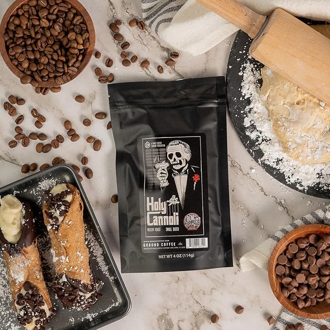 Bones Coffee Company Favorite Flavors Sample Pack Box Set with Specialty Coffee Mug 5 Assorted Single-Origin Low Acid Medium Roast Arabica Beans Flavored Coffee Gifts 4 oz Pack of 5 Ground