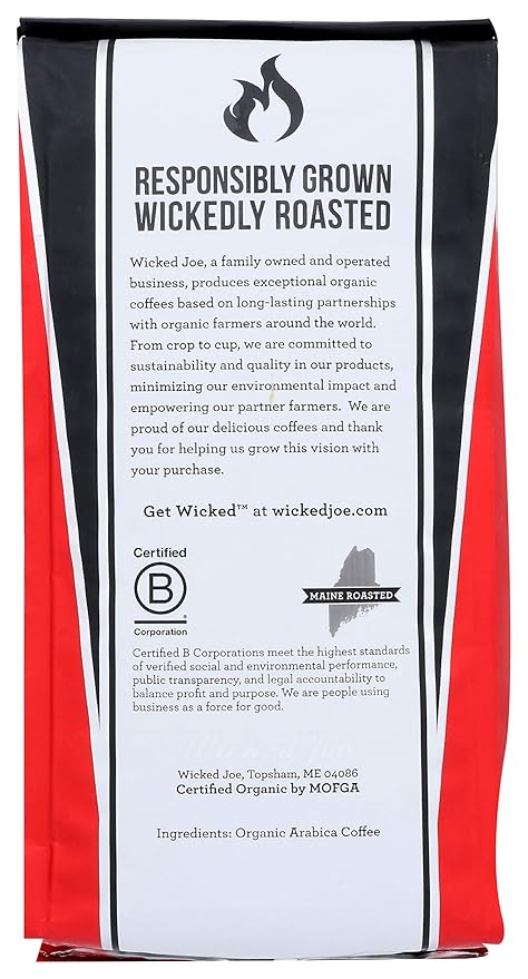 Wicked Joe Coffee French Whole Bean 12 oz red