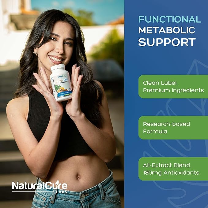 Natural Cure Labs Level Off Anti Spike Formula Glucose Supplement – Capsules for Metabolic Health Helps Moderate Glucose Spikes Vegan Non-GMO Gluten Free (240 Count (Pack of 2))