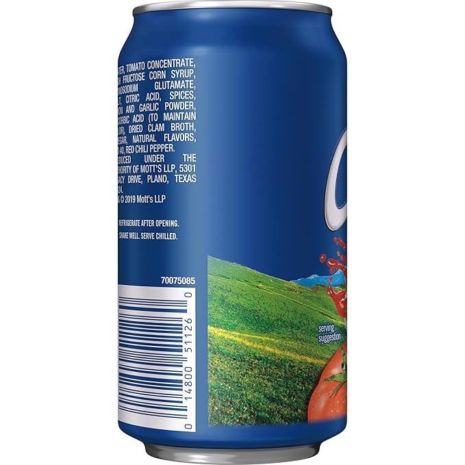 Clamato Original Tomato Cocktail 11.5 fl oz can (Pack of 24) Flavored With Tomato Juice &amp Spices Perfect Mixer for the Authentic Michelada Bloody Mary Drinks and Seafood Cocktail