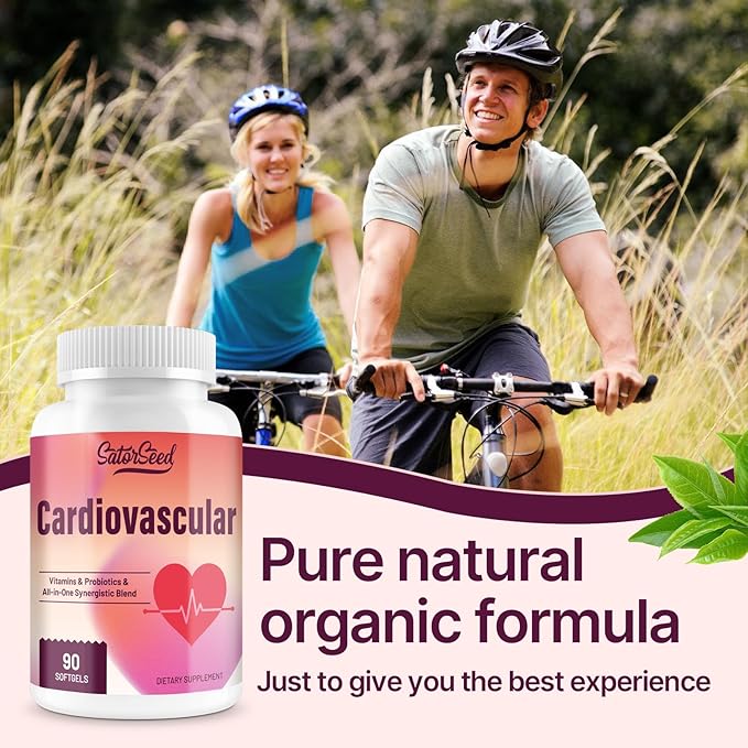 Cardiovascular Supplement 3000mg – Vitamins Probiotics Omega-3 and CoQ10 All-in-One Synergistic Blend for Adults – 90 Softgels