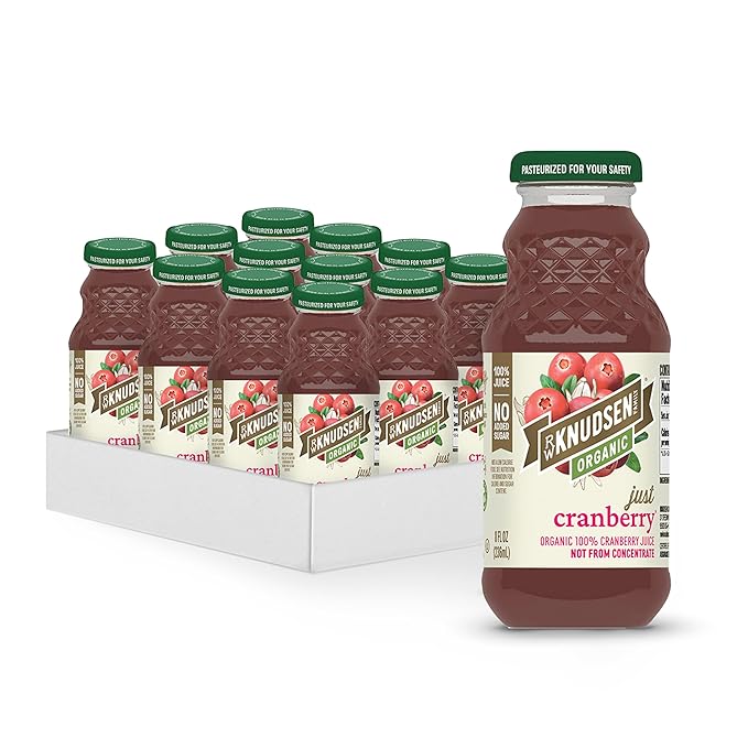 R.W. Knudsen Organic Just Cranberry Juice 8 fl oz (12 Pack)
