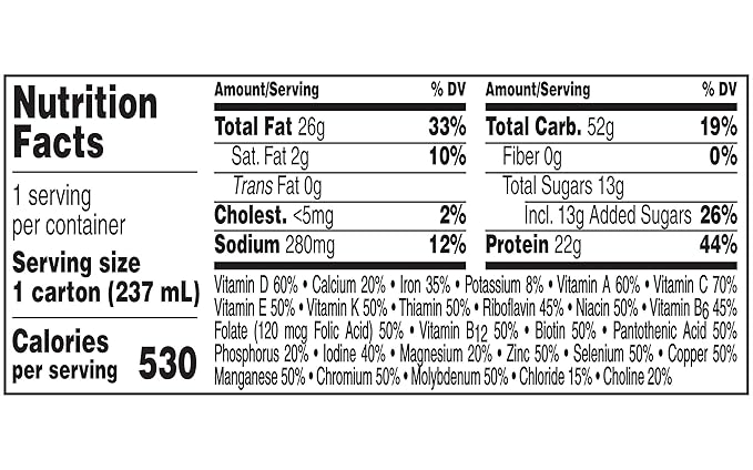 Boost Very High Calorie Nutritional Drink Very Vanilla Made with Natural Vanilla Flavor &amp No Artificial Flavors Colors &amp Sweeteners 8 FL OZ (Pack of 12)