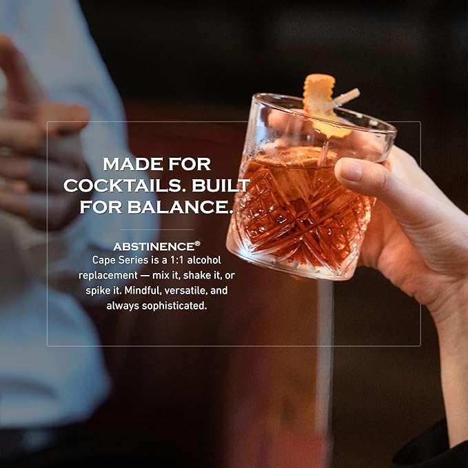 Abstinence Cape Malt Whiskey Alternative 750ml Award-Winning Non Alcoholic Spirit South African Twist Blend of Spice Botanicals with Smokey Flavor Zero Proof Mocktail