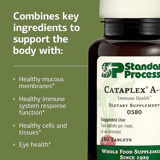 Standard Process Cataplex A-C - Supplement for Immune &amp Healthy Cell Support with Vitamins C &amp A - Aids Eye Health - Contains Ingredients with Antioxidant Activity - 180 Tablets (90 Servings)