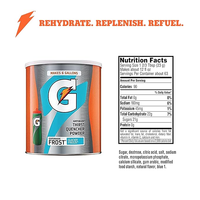 Gatorade Thirst Quencher Powder Glacier Freeze 51oz Powder (Pack of 3)