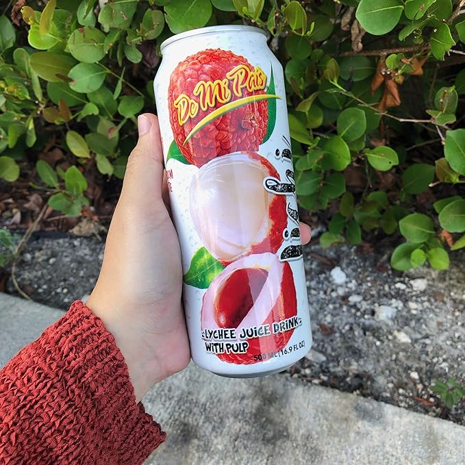 De Mi Pais Lychee Drink with Pulp 16oz / Bebida de Lichi con Pulpa 16oz (6)
