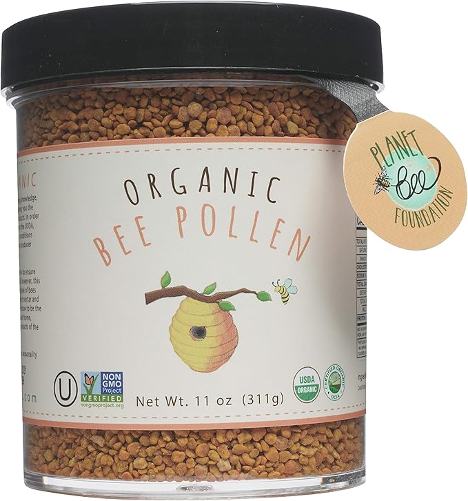 Greenbow Organic Bee Pollen - 100% USDA Certified Organic Non-GMO Halal Kosher Certified Pure &amp Natural Bee Pollen - Superfood Packed with Proteins Vitamins &amp Minerals - Gluten Free - 311