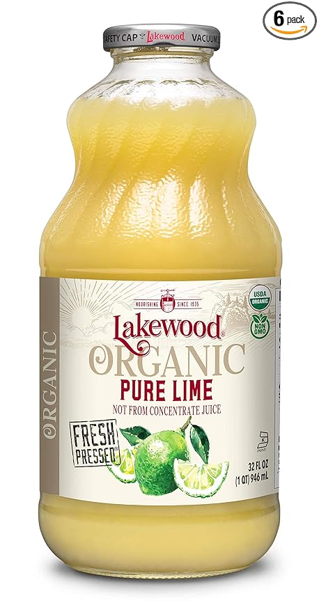 Lakewood Pure Lime Fresh Pressed 32 Fl Oz (Pack of 6)