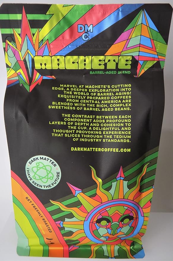 Dark Matter Coffee Freshly Roasted Machete Barrel-Aged Blend Coffee Whole Bean 12oz