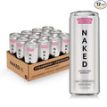 Naked Sparkling Energy Drink - Strawberry Lemonade Organic Caffeine Organic Lemon Juice Zero Sugar No Sucralose Naturally Sweetened Clean Energy Drinks Vegan Gluten-Free Non-GMO - 12oz Cans (