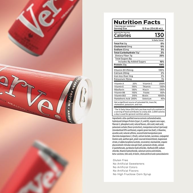 Verve Bode Burn Insanely Healthy Energy 12 oz cans