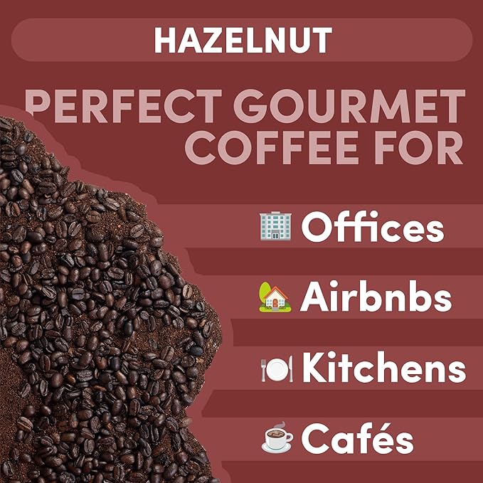 2 lb Hazelnut Whole Bean Coffee | Hazelnut Flavored Coffee Beans | Bulk Medium Roast Nutty Whole Bean | Specialty Grade | 32 oz
