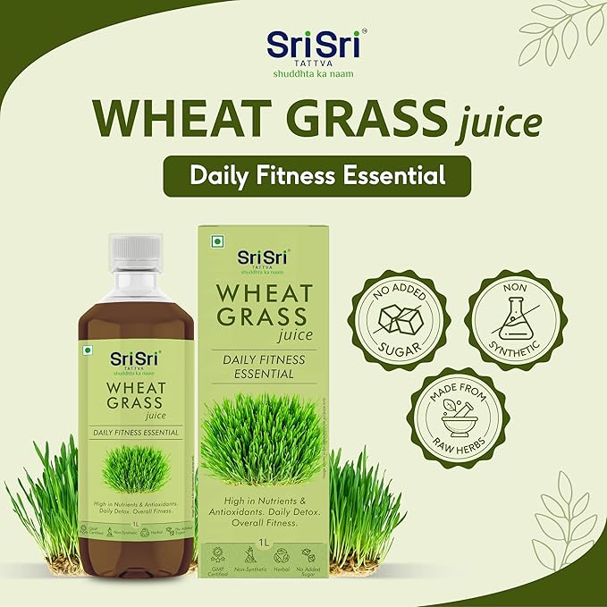 Sri Sri Tattva Wheat Grass Juice - Daily Fitness Essential 1L