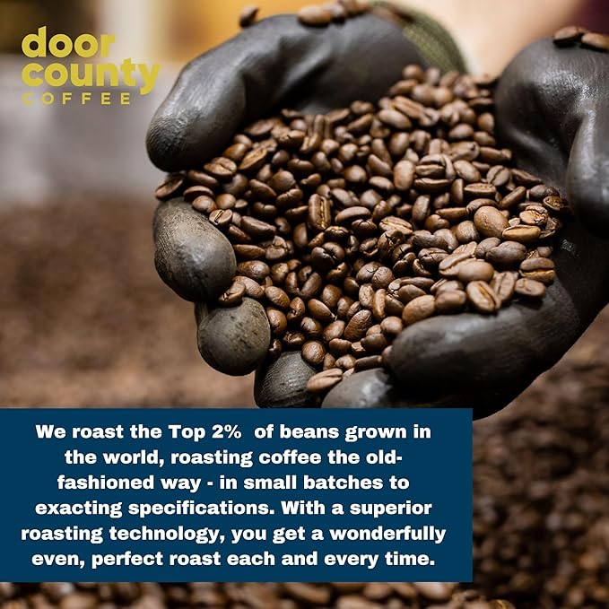 Door County Coffee Cinnamon Hazelnut Flavored Ground - 60 Count Single Serve Cups - Medium Roast - 100% Specialty Arabica - Flavored Gourmet - Cinnamon Hazelnut