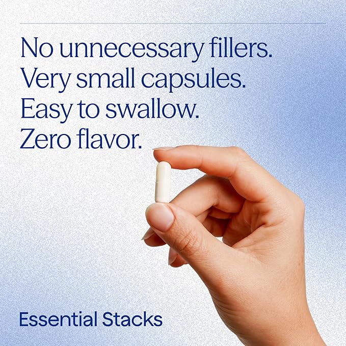 Essential Stacks Saccharomyces Boulardii Probiotics (Non-GMO &amp Gluten Free) - 5 Billion CFUs for Gut Health (60 Capsules)