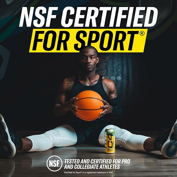 Cellucor C4 Carbonated Zero Sugar Energy Pre Workout Drink + Beta Alanine (NEW) Sparkling Arctic Snow Cone 16 Fl Oz Pack of 12