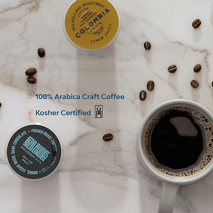 Spellbinder D.C.A. | French Roast Coffee Single Cup B-Pods | Only Compatible with Bruvi Single-Serve Coffee Brewer | Includes 60 Pods