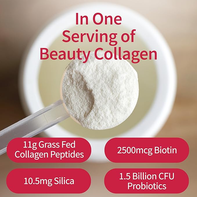 Garden of Life Grass Fed Collagen Beauty - Cranberry Pomegranate 20 Servings Powder for Women Men Hair Skin Nails Hydrolyzed Collagen Peptides Protein Powder Supplement